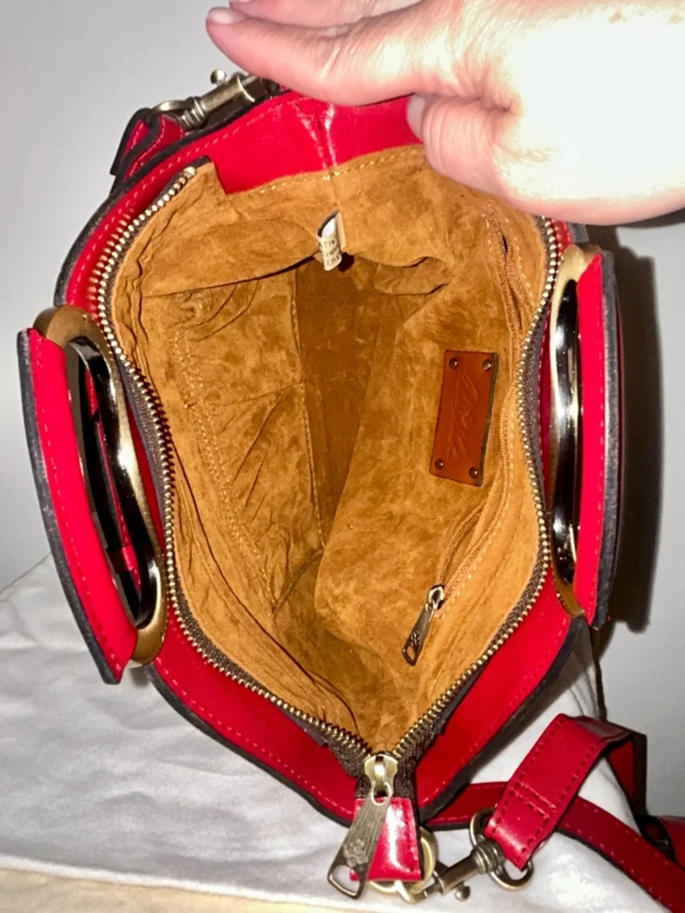 Patricia Nash Valletta Floral Embossed Satchel Bag. RARE!  Sold out everywhere - Picture 8 of 9